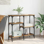 Console Table with Shelf Aged Wood 80 x 29 x 75 cm