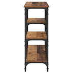 Mesa Consola con estante Madera envejecida 80 x 29 x 75 cm