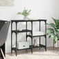 Console Table with Shelf Aged Wood 80 x 29 x 75 cm