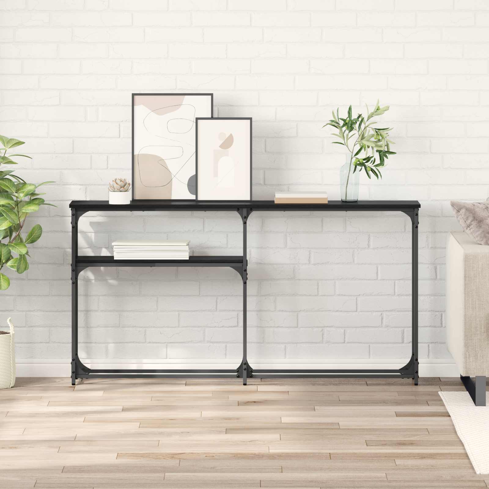 Old Wooden Console Table 145x22.5x75cm Plywood