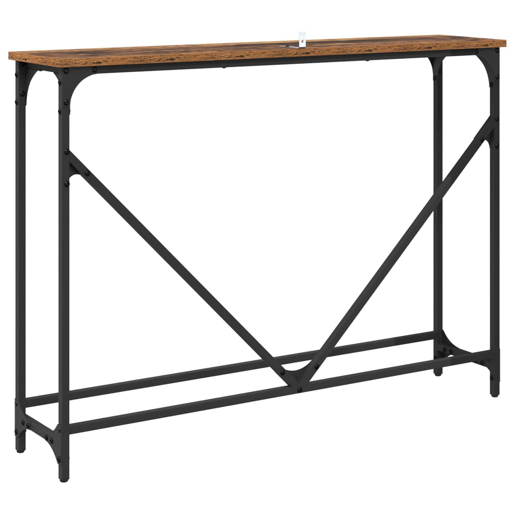 Mesa Consola Manual Madera envejecida 102 x 23 x 75 cm