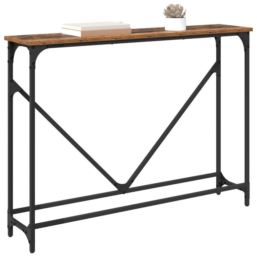 Mesa Consola Manual Madera envejecida 102 x 23 x 75 cm