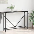 Mesa Consola Roble Negro 102 x 23 x 75 cm Madera de ingeniería
