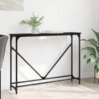 Mesa Consola Roble Negro 102 x 23 x 75 cm Madera de ingeniería