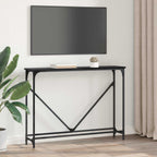 Mesa Consola Roble Negro 102 x 23 x 75 cm Madera de ingeniería