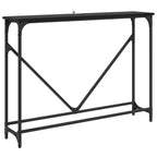 Mesa Consola Roble Negro 102 x 23 x 75 cm Madera de ingeniería
