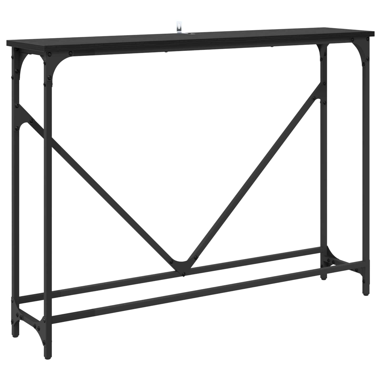 Mesa Consola Roble Negro 102 x 23 x 75 cm Madera de ingeniería