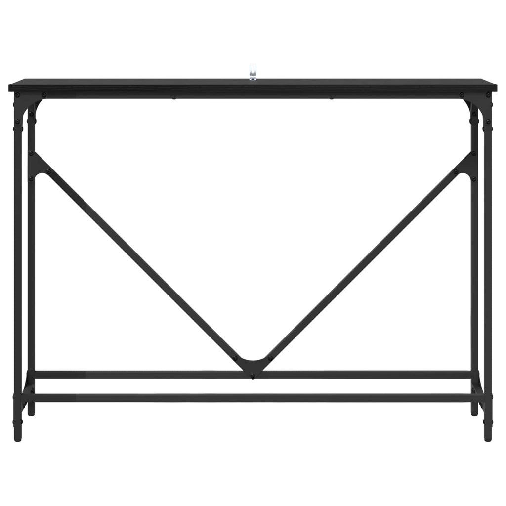 Mesa Consola Roble Negro 102 x 23 x 75 cm Madera de ingeniería