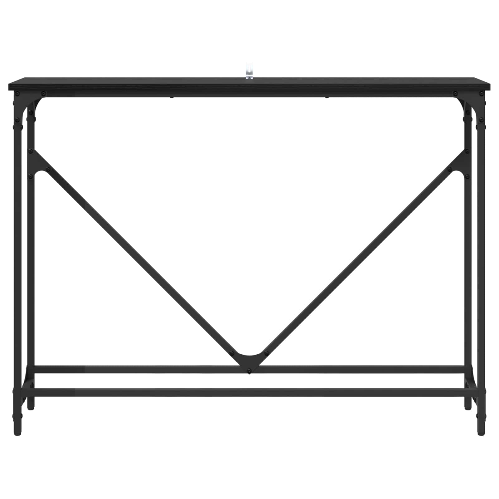 Mesa Consola Roble Negro 102 x 23 x 75 cm Madera de ingeniería