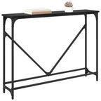 Mesa Consola Roble Negro 102 x 23 x 75 cm Madera de ingeniería