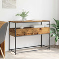 Mesa Consola con cajón Madera envejecida 100 x 40 x 75 cm