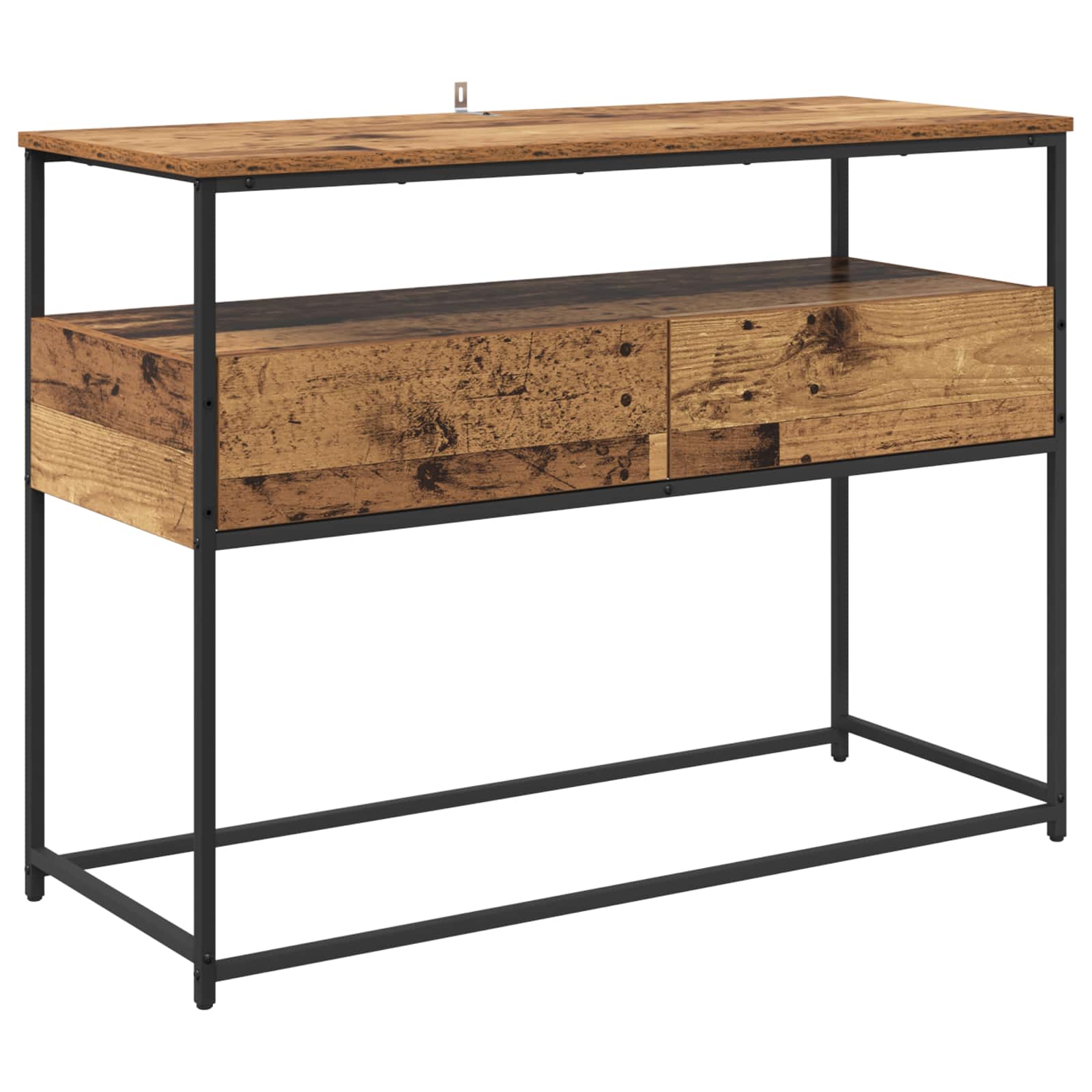 Mesa Consola con cajón Madera envejecida 100 x 40 x 75 cm