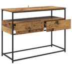 Mesa Consola con cajón Madera envejecida 100 x 40 x 75 cm