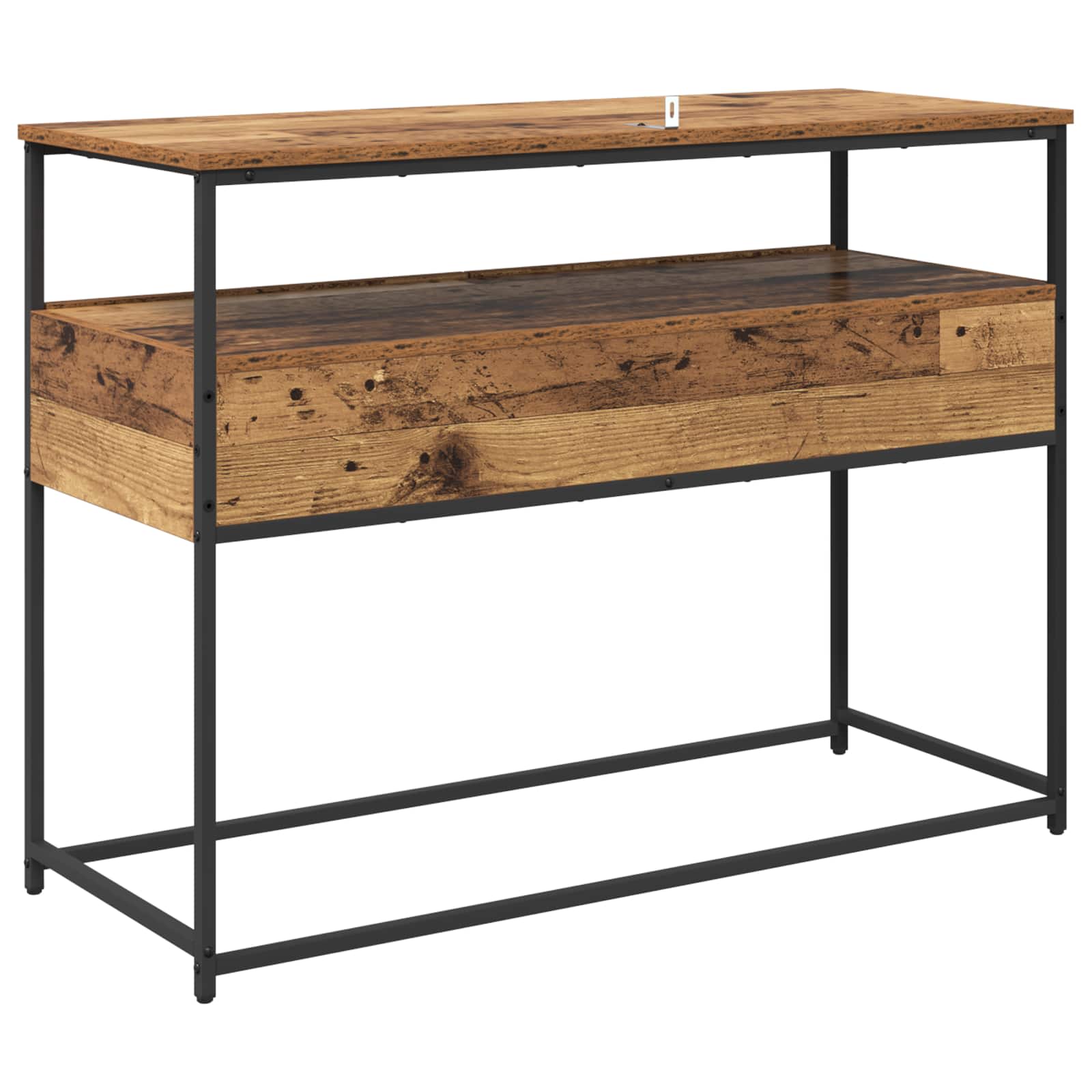 Mesa Consola con cajón Madera envejecida 100 x 40 x 75 cm