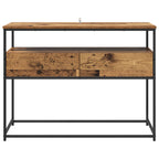Mesa Consola con cajón Madera envejecida 100 x 40 x 75 cm