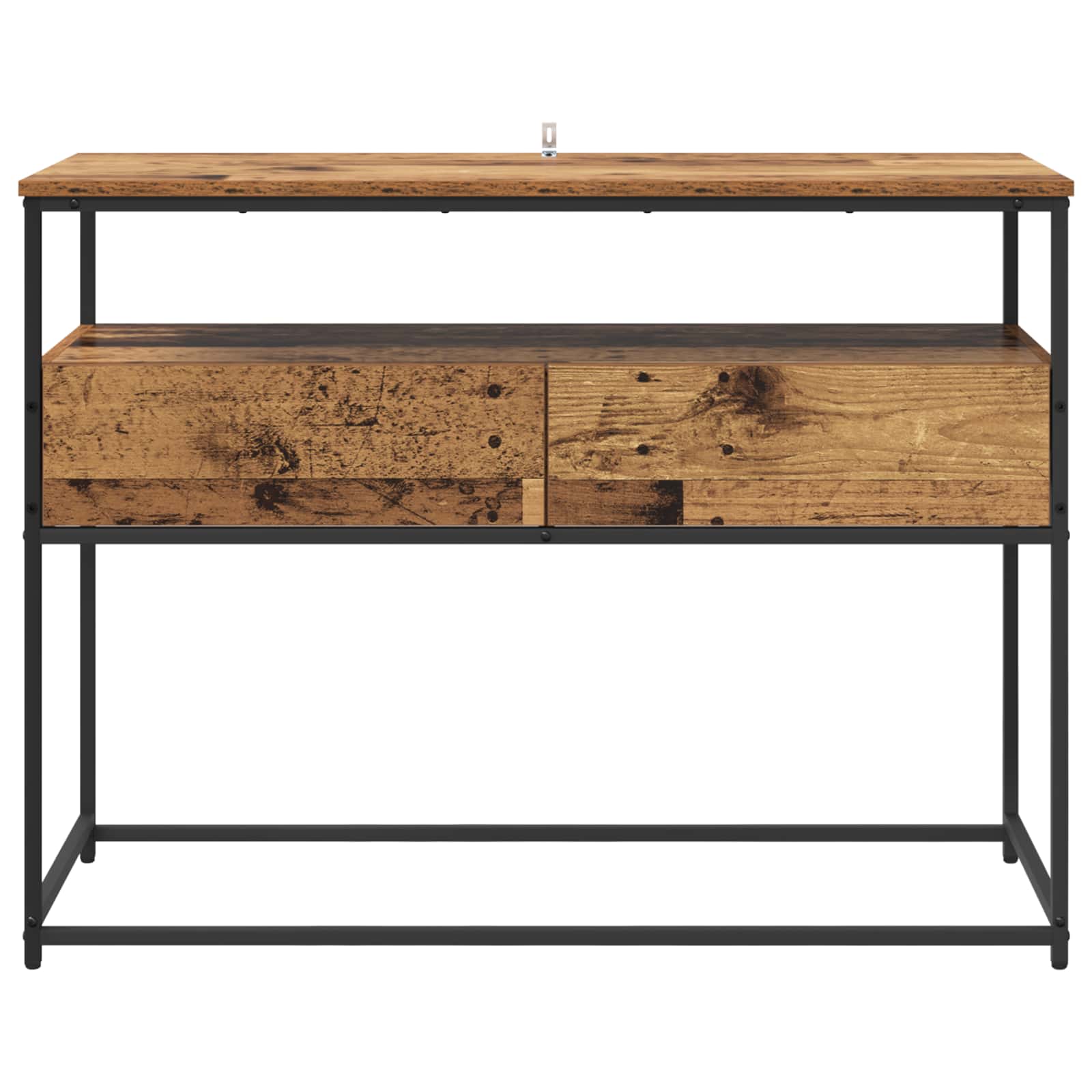 Mesa Consola con cajón Madera envejecida 100 x 40 x 75 cm
