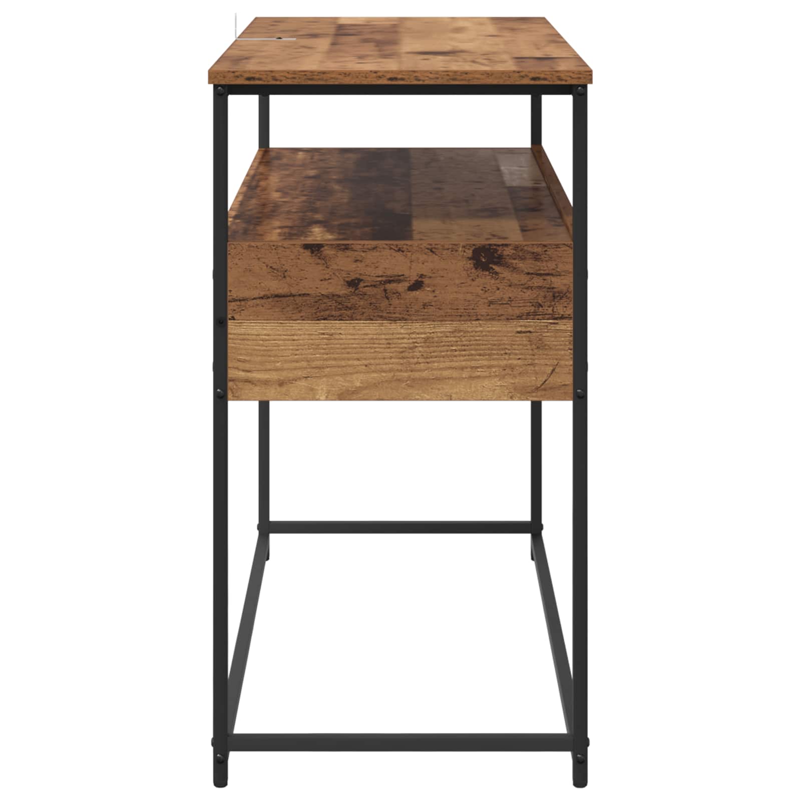 Mesa Consola con cajón Madera envejecida 100 x 40 x 75 cm