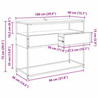 Mesa Consola con cajón Madera envejecida 100 x 40 x 75 cm