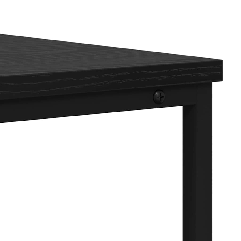 Mesa Consola Roble Negro 100 x 40 x 75 cm Madera de ingeniería
