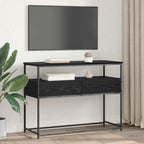 Mesa Consola Roble Negro 100 x 40 x 75 cm Madera de ingeniería