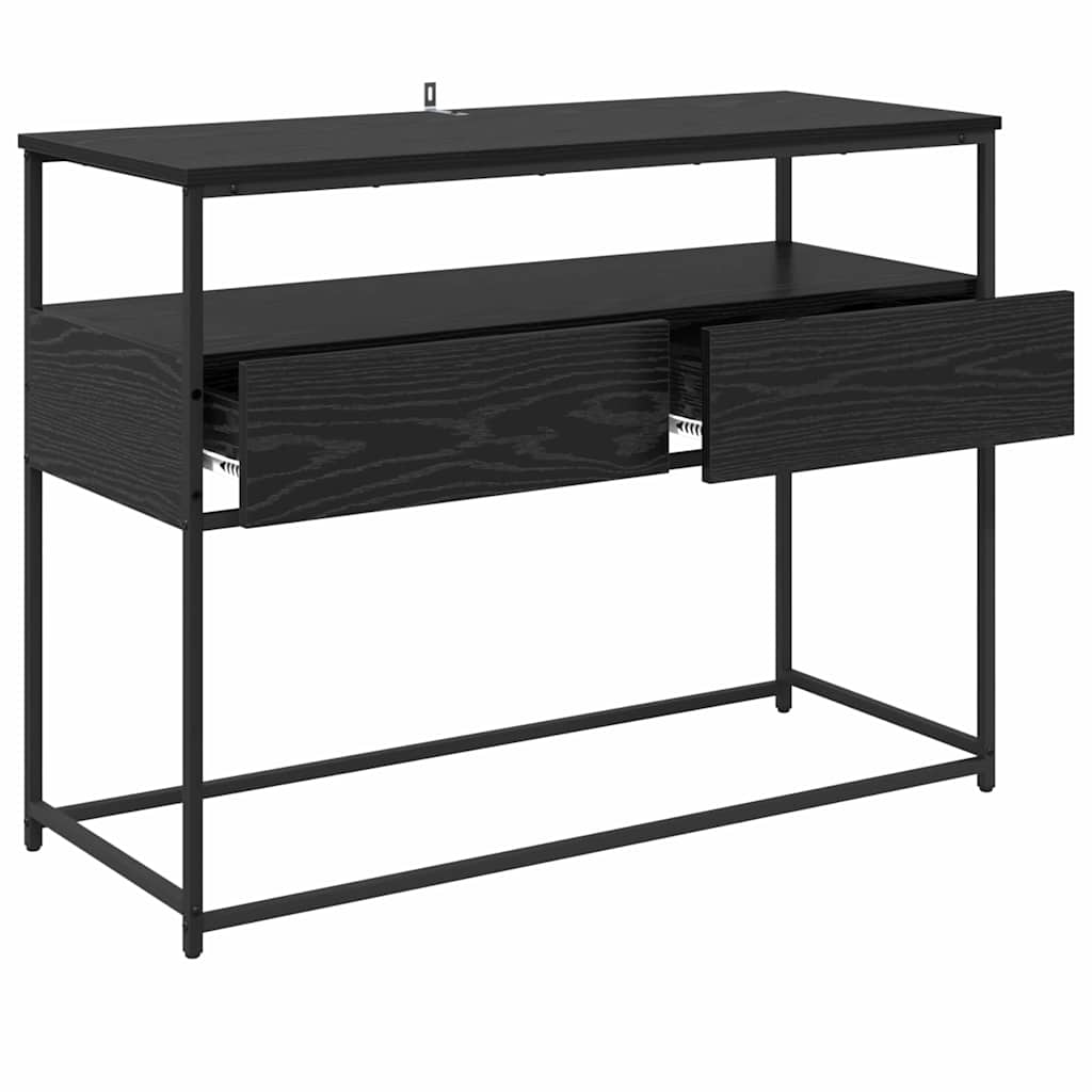 Mesa Consola Roble Negro 100 x 40 x 75 cm Madera de ingeniería