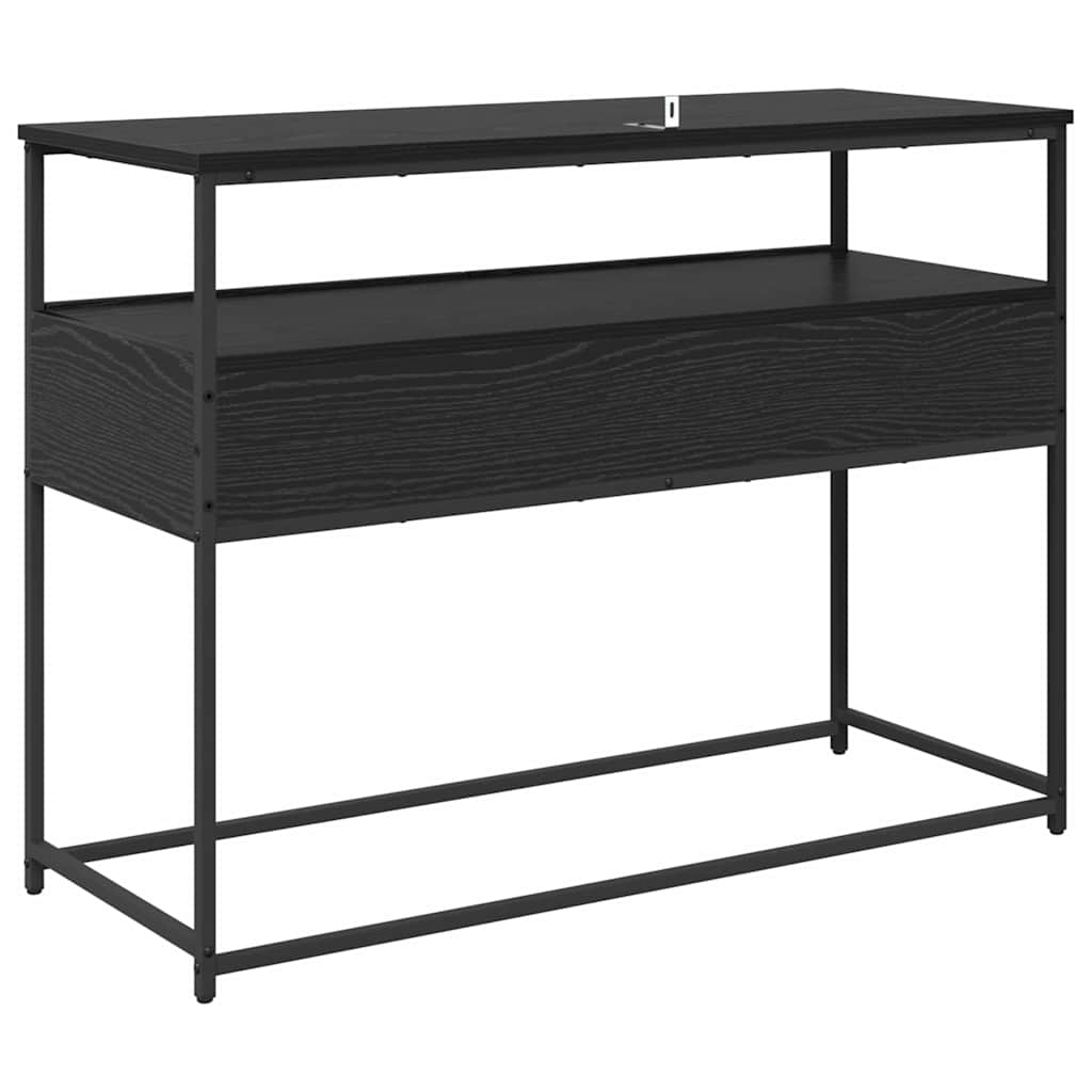 Mesa Consola Roble Negro 100 x 40 x 75 cm Madera de ingeniería