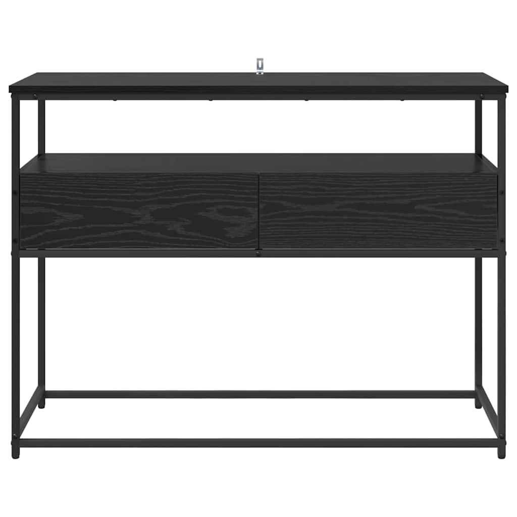 Mesa Consola Roble Negro 100 x 40 x 75 cm Madera de ingeniería