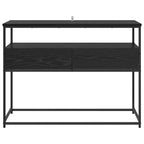 Mesa Consola Roble Negro 100 x 40 x 75 cm Madera de ingeniería