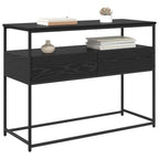 Mesa Consola Roble Negro 100 x 40 x 75 cm Madera de ingeniería
