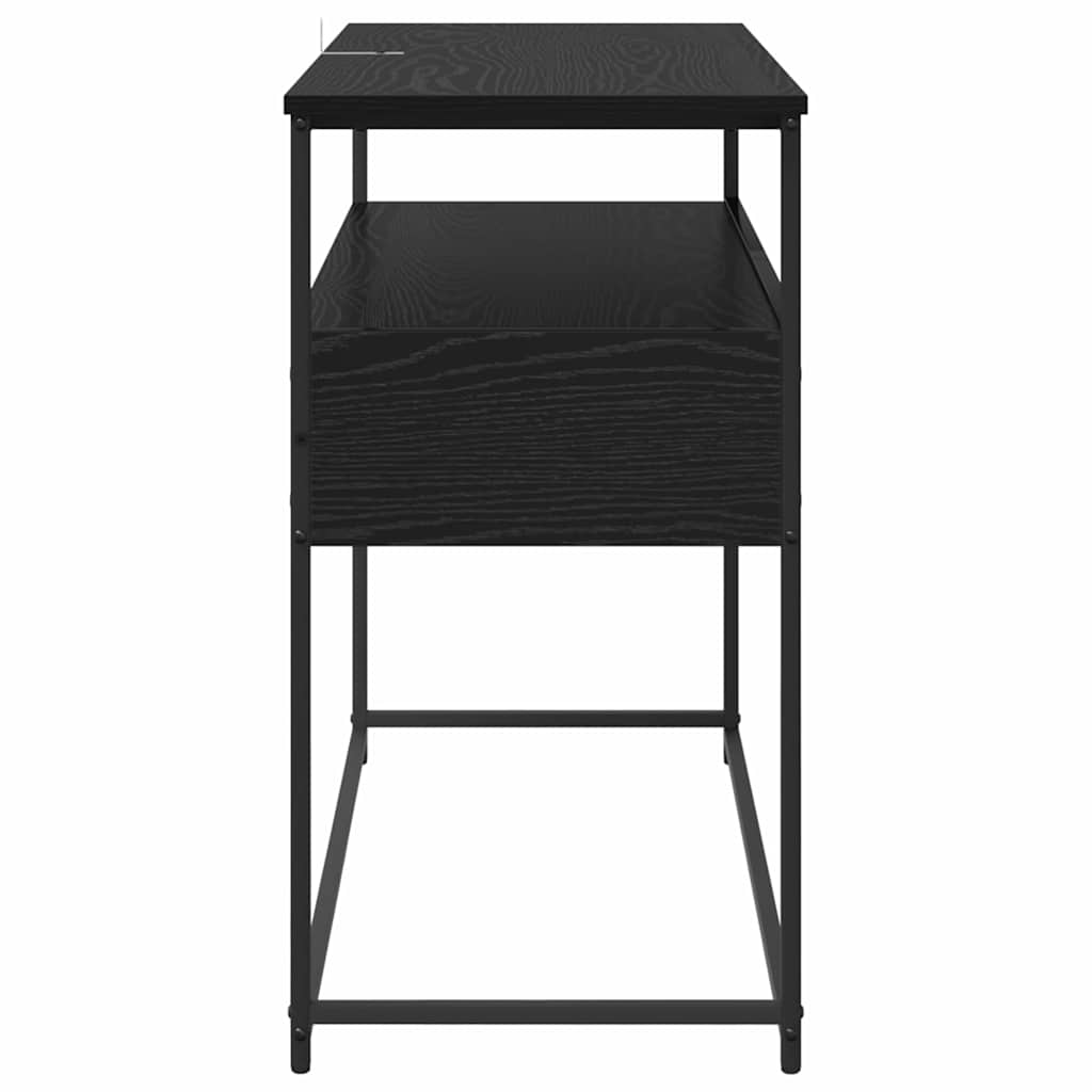Mesa Consola Roble Negro 100 x 40 x 75 cm Madera de ingeniería