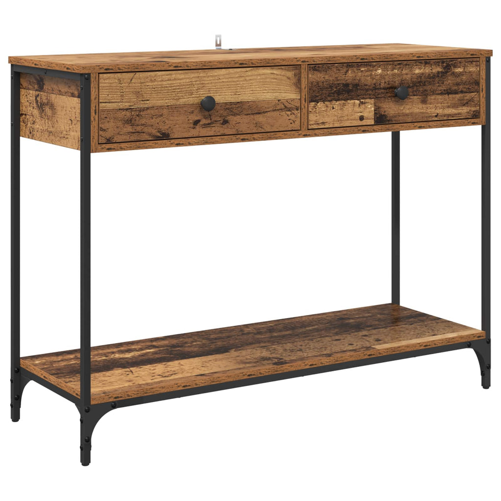 Mesa Consola con cajón Madera Vieja 100 x 34,5 x 75 cm