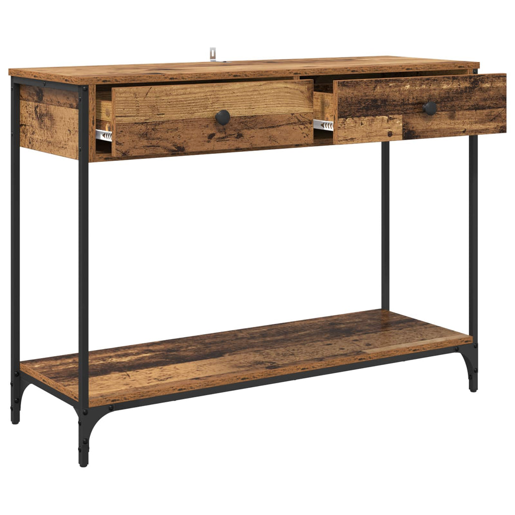 Mesa Consola con cajón Madera Vieja 100 x 34,5 x 75 cm