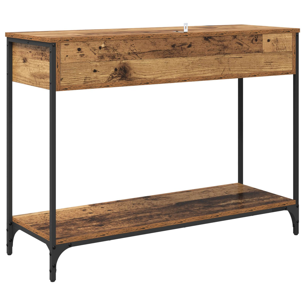 Mesa Consola con cajón Madera Vieja 100 x 34,5 x 75 cm