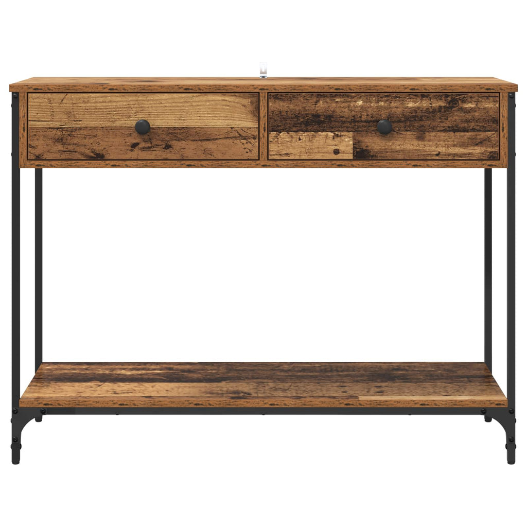 Mesa Consola con cajón Madera Vieja 100 x 34,5 x 75 cm