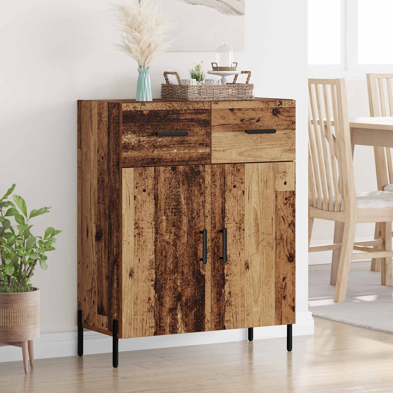 Old Wooden Display Cabinet 60 x 35 x 70 cm Plywood