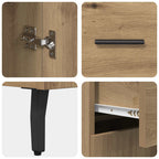 Vitrina Roble artesanal 69,5 x 34 x 90 cm Madera contrachapada