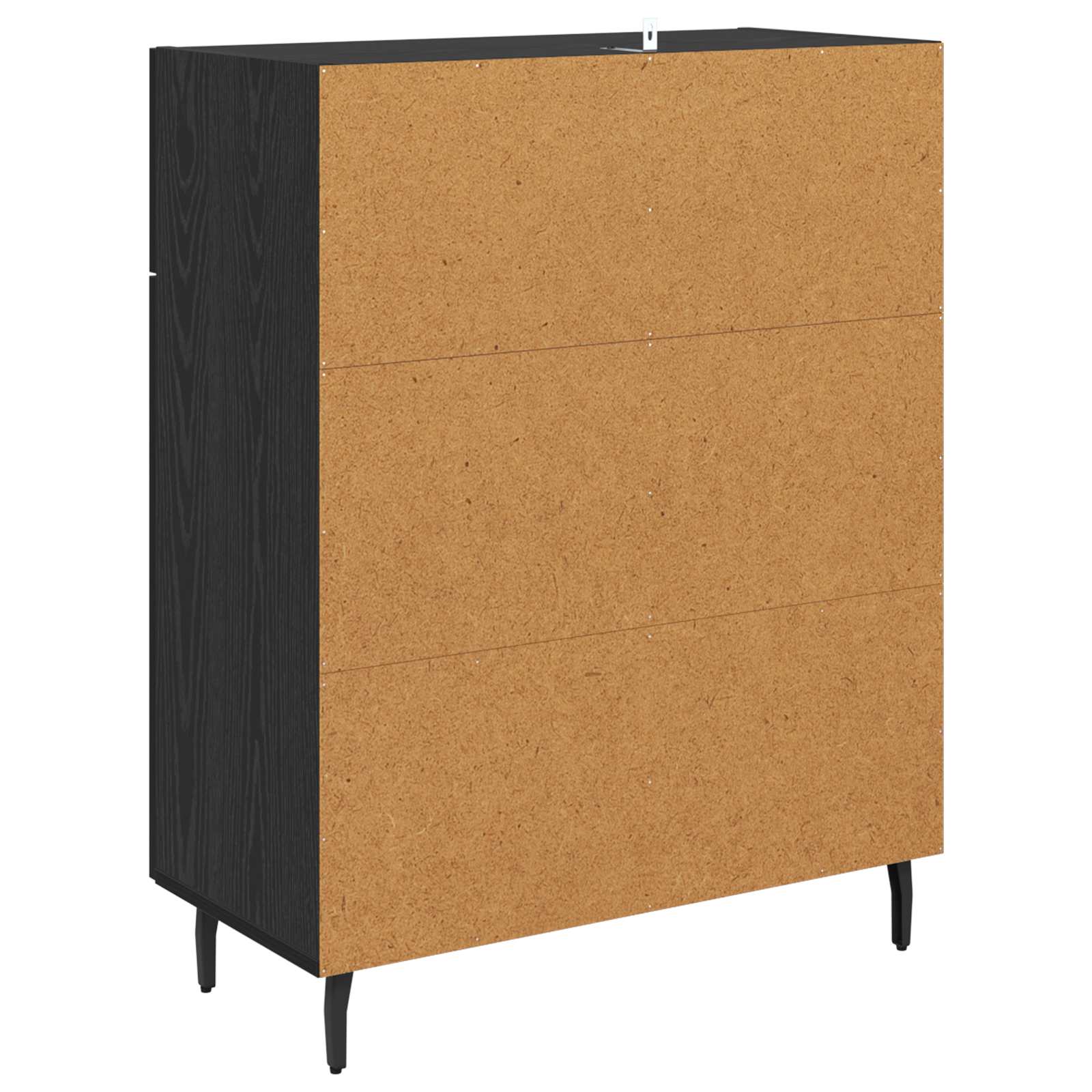 Vitrina Roble Negro 69,5 x 34 x 90 cm Madera contrachapada