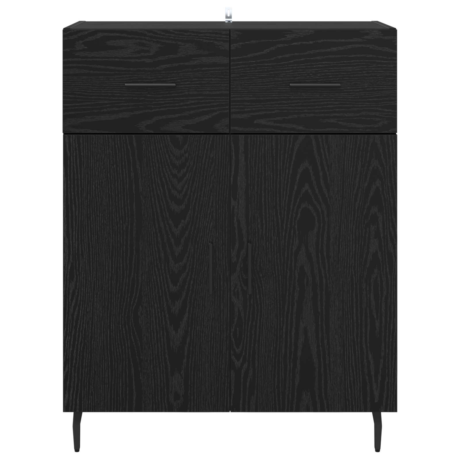 Vitrina Roble Negro 69,5 x 34 x 90 cm Madera contrachapada