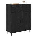 Vitrina Roble Negro 69,5 x 34 x 90 cm Madera contrachapada