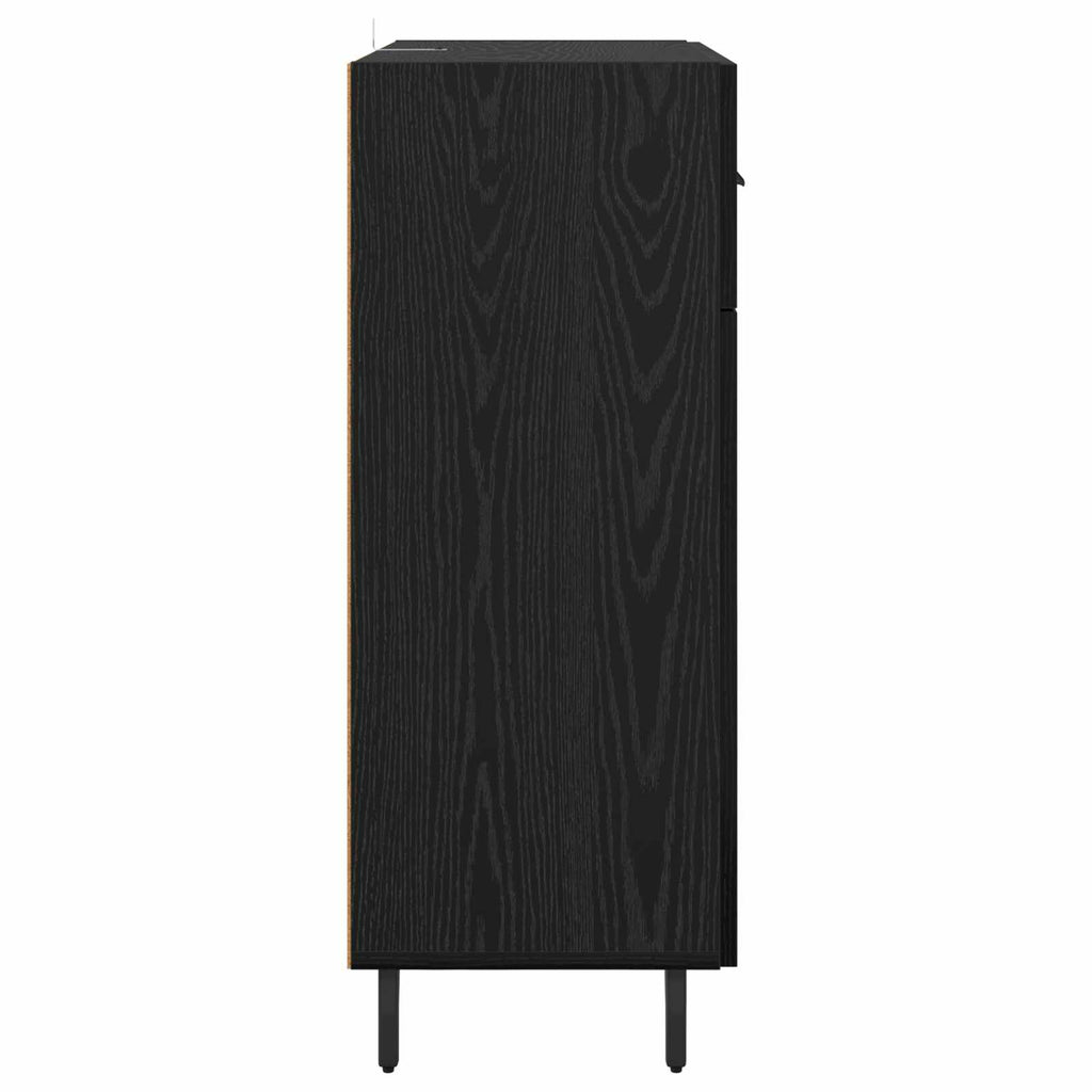 Vitrina Roble Negro 69,5 x 34 x 90 cm Madera contrachapada