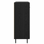 Vitrina Roble Negro 69,5 x 34 x 90 cm Madera contrachapada
