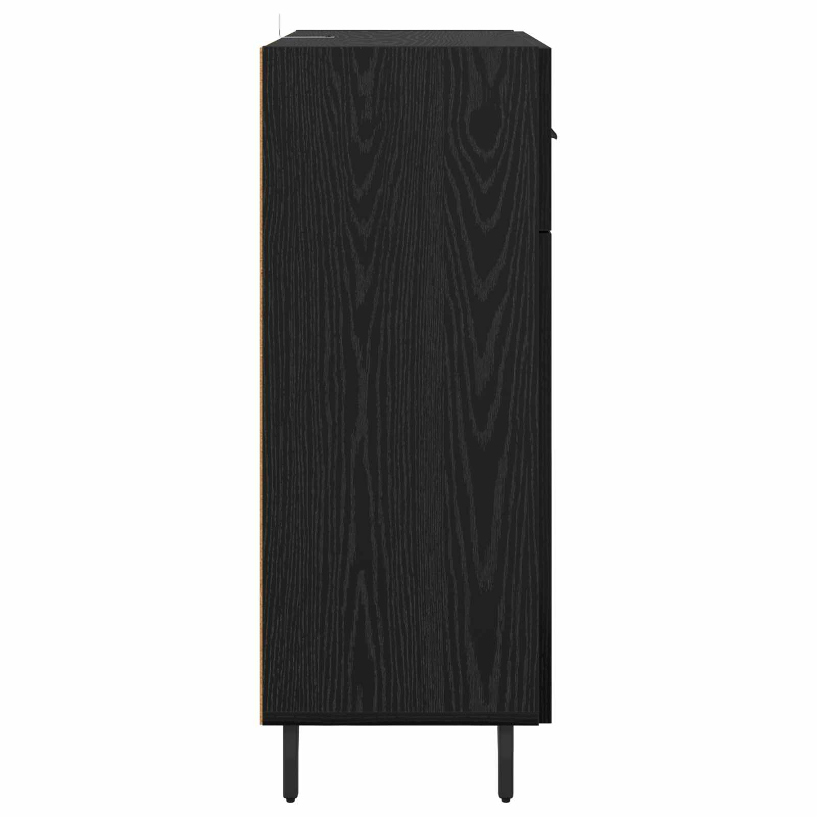Vitrina Roble Negro 69,5 x 34 x 90 cm Madera contrachapada