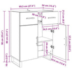Vitrina Madera Vieja 69,5 x 34 x 90 cm Madera contrachapada