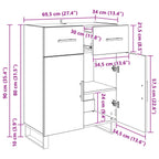 Vitrina Madera Vieja 69,5 x 34 x 90 cm Madera contrachapada