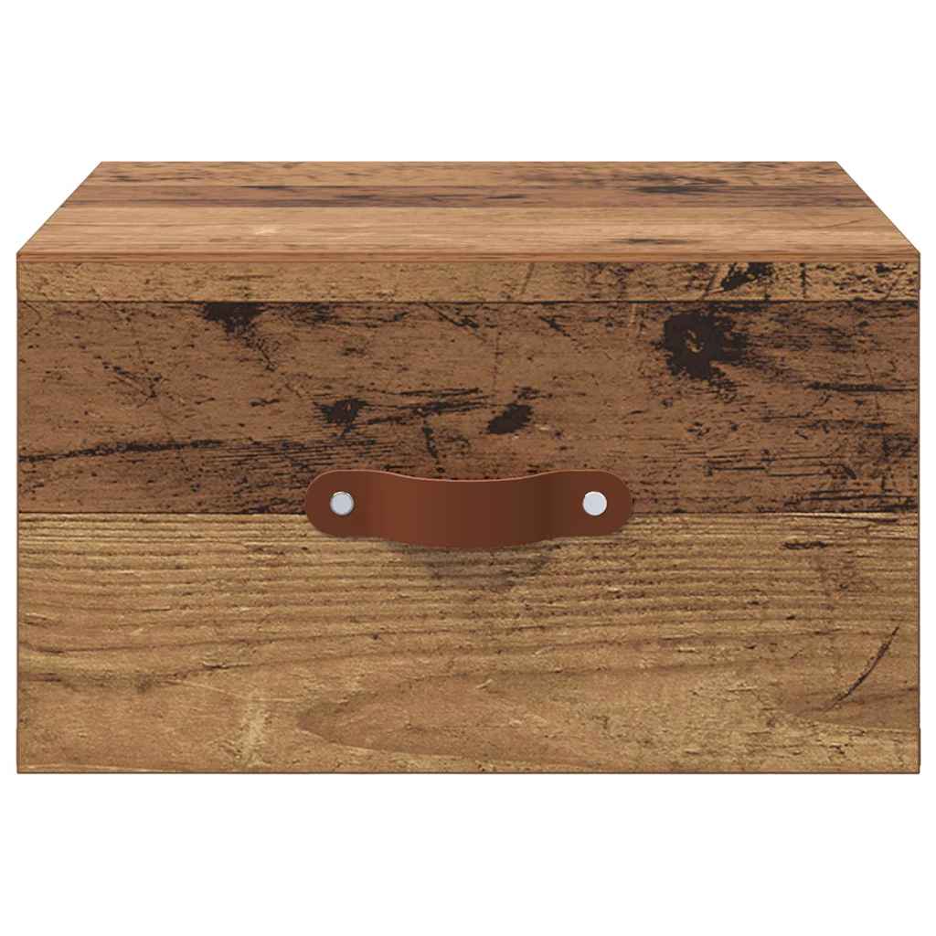 Armario de noche montado en la pared Madera Vieja