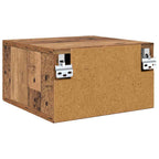 Armario de Noche con cajón 2 pcs Madera vieja 35 x 35 x 20 cm