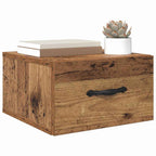 Armario de Noche con cajón 2 pcs Madera vieja 35 x 35 x 20 cm