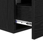 Armario de Noche 2 pcs Roble Negro 35 x 35 x 20 cm