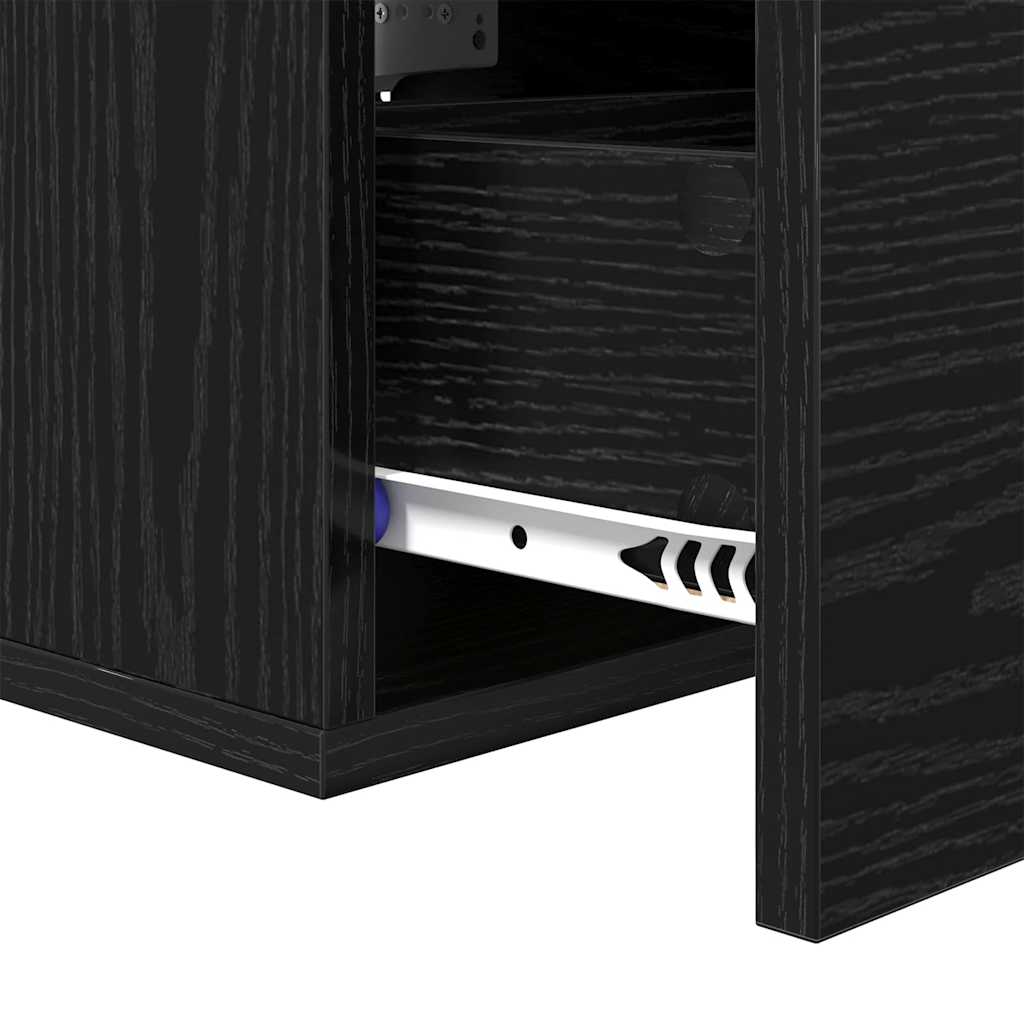 Armario de Noche 2 pcs Roble Negro 35 x 35 x 20 cm