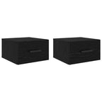 Armario de Noche 2 pcs Roble Negro 35 x 35 x 20 cm